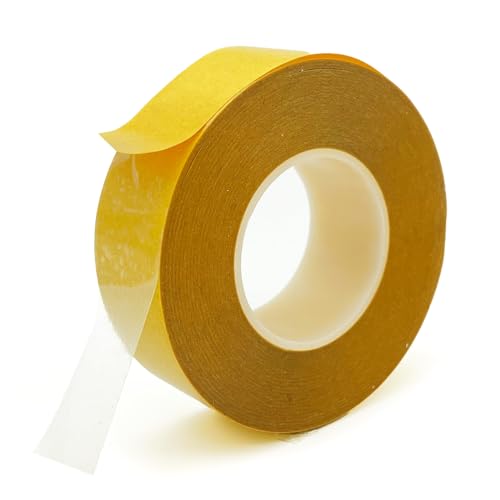 GERXWADJCD Doppelseitiges Klebeband 2.5cm x 20m Ultradünn Transparentes DIY Klebeband Teppichband Hohe Klebekraft für, Matten, Fliesen, Laminat Extra Starkes von GERXWADJCD