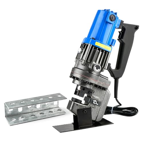 GESAIDES 1500 W Elektrischer Hydraulischer Locher, Φ1/4"-4/5" Stanzmaschine, Metalllocher mit 5 Matrizen für Eisen, Kupfer, Aluminium, Platten, Winkel, Stahl, Kanalstahl,B von GESAIDES