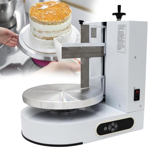 GESAIDES Kuchencreme-Aufstrichmaschine, Elektrische Kuchencreme-Überzugs-Aufstrich-Guss-Schmiermaschine, Kuchendekorationsmaschine, für 4-12-Zoll-Kuchen von GESAIDES