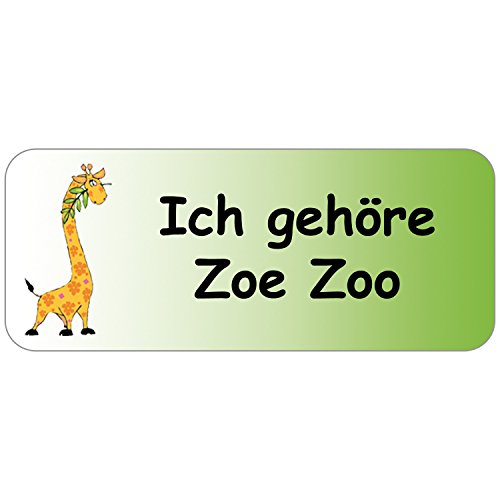 Adress-Etiketten"Giraffe" mit Ihrem Wunschtext, 160 Stück, ca. 56 x 23 mm, für bis zu 5 Zeilen Text von GESCHENKE-MIT-NAMENde