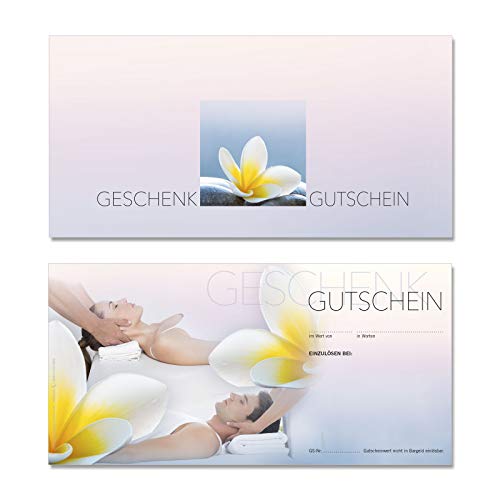 100 hochwertige Gutscheinkarten für DIN-Lang Kuverts. Gutscheine für Massagepraxis Massage Massageinstitut. Vorderseite hochglänzend. MA9250 von GESCHENKGUTSCHEINcom by POS-HAUER