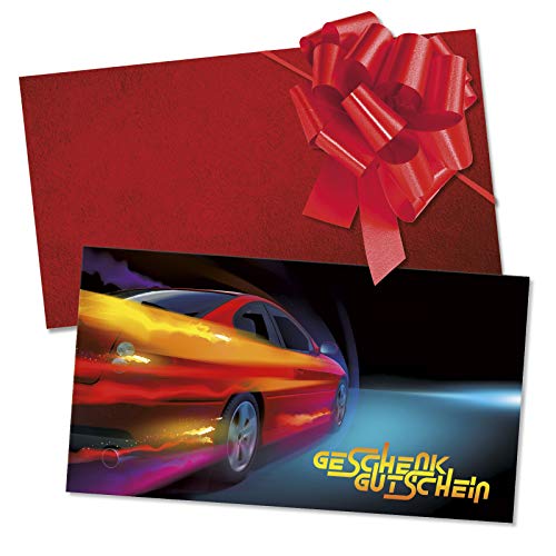 GESCHENKGUTSCHEINcom by POS-HAUER. Gutschein-Set. 10x Gutschein + Kuvert + Schleife. Für Autoteile Autozubehör Autopflege Auto-Reparatur. von GESCHENKGUTSCHEINcom by POS-HAUER