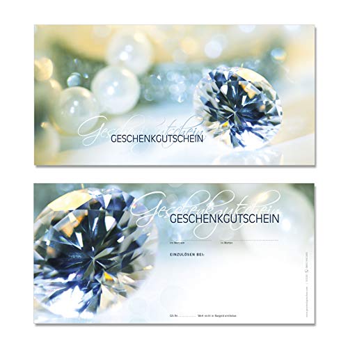 GESCHENKGUTSCHEINcom 100 Stk. Geschenkgutscheine für Format DIN-Lang. Gutscheine für Schmuckgeschäft Schmuckgutschein Goldschmied. SC9261 von GESCHENKGUTSCHEINcom by POS-HAUER