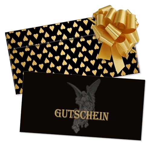 GESCHENKGUTSCHEINcom by POS-HAUER. Gutschein-Set. 100x Gutschein + Kuvert + Schleife. Für Gärtnerei Friedhofsgärtnerei Grabpflege, blanko zum selber Ausfüllen. von GESCHENKGUTSCHEINcom by POS-HAUER