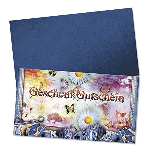 GESCHENKGUTSCHEINcom 100 Stück Geschenkgutscheine mit Umschlag. Gutscheinkarten für Boutiquen Modeboutiquen Fashion Schneiderei. FA1243 von GESCHENKGUTSCHEINcom by POS-HAUER