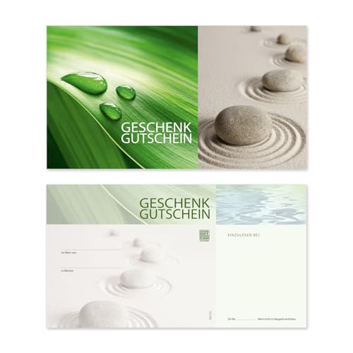 GESCHENKGUTSCHEINcom 100 Stück Geschenkgutscheine. Gutschein blanko für Kosmetik Wellness Massagebehandlung Physiotherapie. MA1235 von GESCHENKGUTSCHEINcom by POS-HAUER