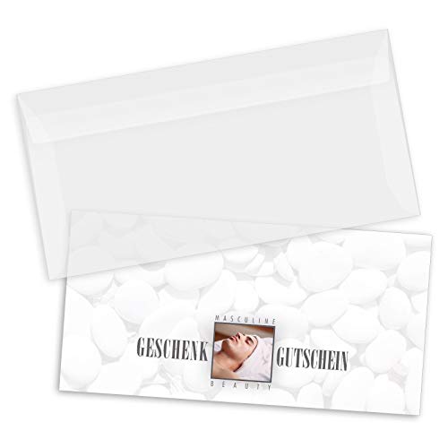 GESCHENKGUTSCHEINcom by POS-HAUER. Gutschein-Set. 25x Gutschein + Kuvert. Für Wellness Kosmetik Kosmetikinstitute. von GESCHENKGUTSCHEINcom by POS-HAUER