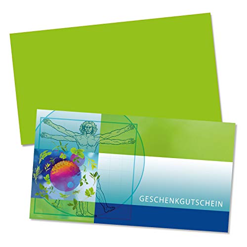 GESCHENKGUTSCHEINcom by POS-HAUER. Gutschein-Set. 50x Gutschein + Kuvert. Für Naturheilkunde Pflanzenheilkunde Apotheke, blanko zum selber Ausfüllen. von GESCHENKGUTSCHEINcom by POS-HAUER