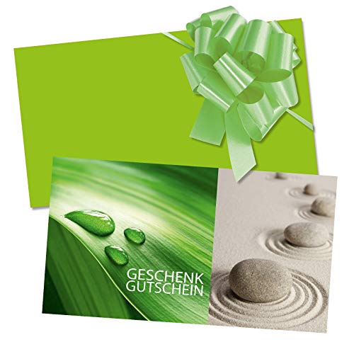 GESCHENKGUTSCHEINcom by POS-HAUER. Gutschein-Set. 50x Gutschein + Kuvert + Schleife. Für Kosmetiksalon Kosmetik Wellness Spa Massageinstitute, blanko zum selber Ausfüllen. von GESCHENKGUTSCHEINcom by POS-HAUER