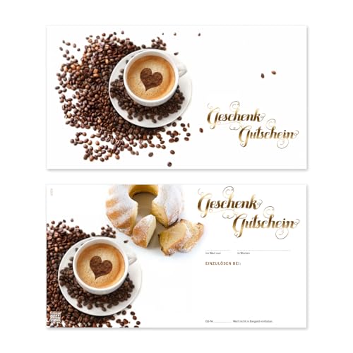 GESCHENKGUTSCHEINcom 50 Stück Geschenkgutscheine zum selber Ausfüllen. Gutscheine für Café Cafébar Cafehaus. Cafegutscheine. G12011 von GESCHENKGUTSCHEINcom by POS-HAUER