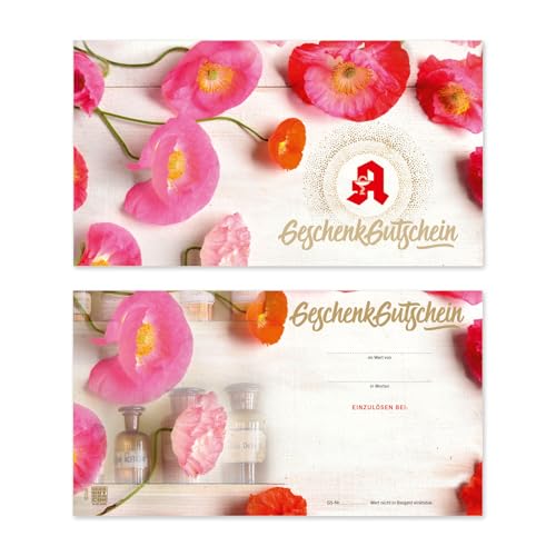 GESCHENKGUTSCHEINcom 50 Stück Geschenkgutscheine zum selber Ausfüllen. Gutscheine für Apotheke Firma. Apothekengutschein. AP1235 von GESCHENKGUTSCHEINcom by POS-HAUER