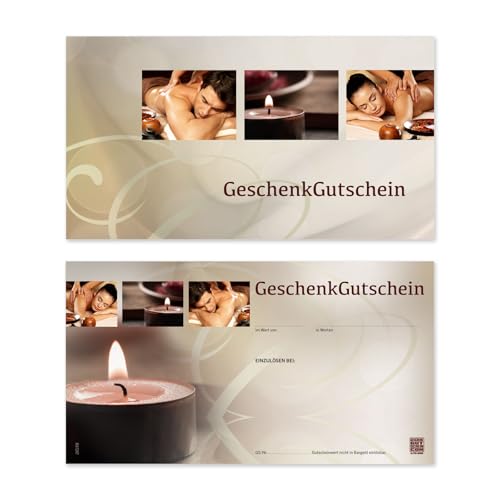 GESCHENKGUTSCHEINcom by POS-HAUER. 10 Gutscheine, blanko zum selber Ausfüllen. Für Kosmetik Beauty Massage Wellness. von GESCHENKGUTSCHEINcom by POS-HAUER