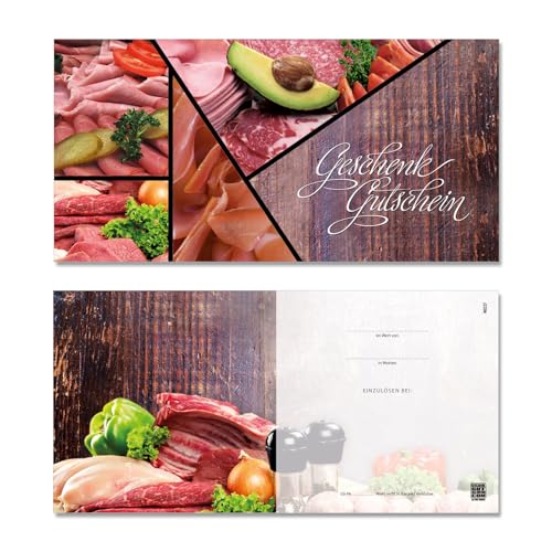 GESCHENKGUTSCHEINcom by POS-HAUER. 100 Gutscheine. Gutscheinkarten für Metzgereien Fleischereien Fleisch- und Wurstwaren. von GESCHENKGUTSCHEINcom by POS-HAUER