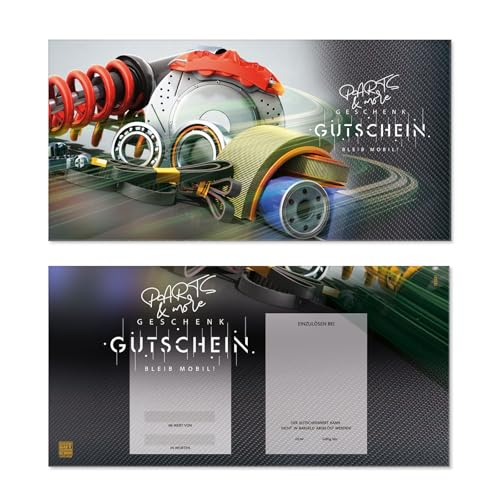 GESCHENKGUTSCHEINcom by POS-HAUER. 25 Gutscheine. Blanko zum Selberausfüllen. Für Autoteile Autozubehör Car-Tuning. von GESCHENKGUTSCHEINcom by POS-HAUER