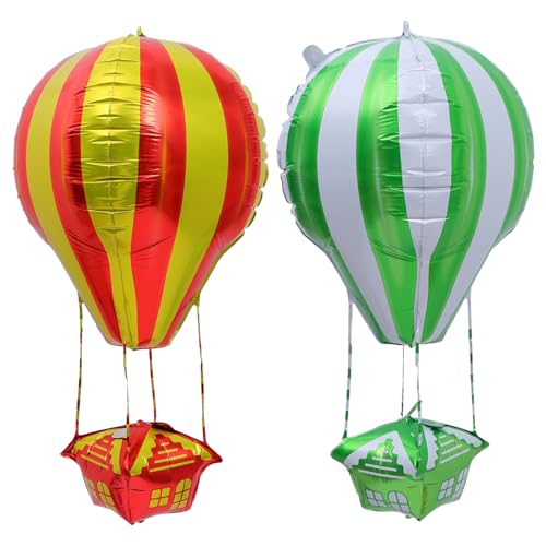 2 Stück Ballon Fallschirm Spielzeug Schmetterling Partydekorationen Heißluft Aluminiumfolie Grün GETAJGHSD von GETAJGHSD