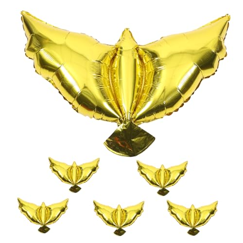 6St Taube Ballon friedenstaube hochzeitsballons hohzeitdeko luftbalons ballonie balongas Geburtstagsparty-Taubenballons Gedenkballons Luftballons im Freien Aluminiumfolie Golden GETAJGHSD von GETAJGHSD