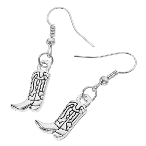 GETAJGHSD 1 Paar Ohrringe Für Mädchen Cowgirl-schmuck Für Frauen Cowgirl-stiefel-ohrringe Cowgirl-ohrringe Für Frauen Ohrschmuck Für Damen Westernohrringe Für Frauen Cowgirl Legierung Silver von GETAJGHSD