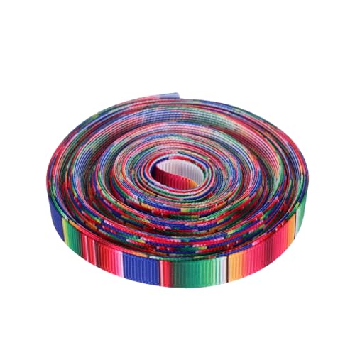 GETAJGHSD 1 Rolle Mexikanisches Fiesta-band, Buntes Serape-band, Ideal Für Cinco De Mayo, Diy-geschenkverpackung, Partydekoration, Haarschleifen Und Nähzubehör B von GETAJGHSD