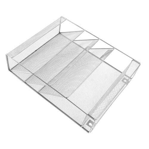 GETAJGHSD 1 Satz Für Aktenregale Halter Für Kühlschrank Wandorganisator Wandhalter Organizer Zum Aufhängen Von Ordnern Aktenordnerhalter Wandorganizer Fürs Büro Silver Eisen von GETAJGHSD