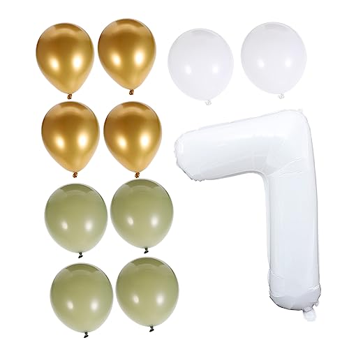 GETAJGHSD 1 Satz Zahlenballon weiße Verzierungen Alles zum Geburtstag Dekorationen Ballongas jahrestag luftballons Geburtstagsfeier Latexballons Requisiten für Partyballons Emulsion von GETAJGHSD