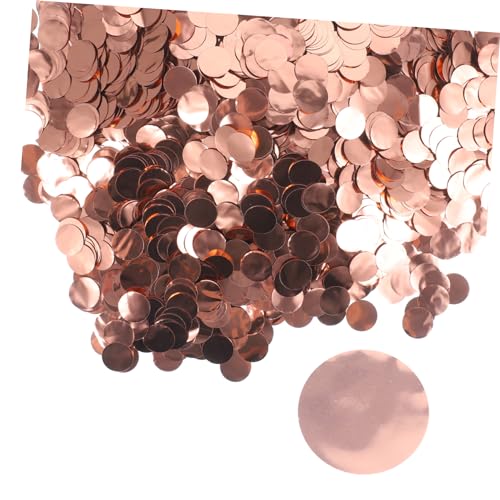 GETAJGHSD 1 Satz rundes Papier werfen Hochzeitsornament konfetti für die brautparty Babyballons büro dekoration office decoration Babyparty Konfetti Hochzeitskonfetti Aluminiumfolie Golden von GETAJGHSD