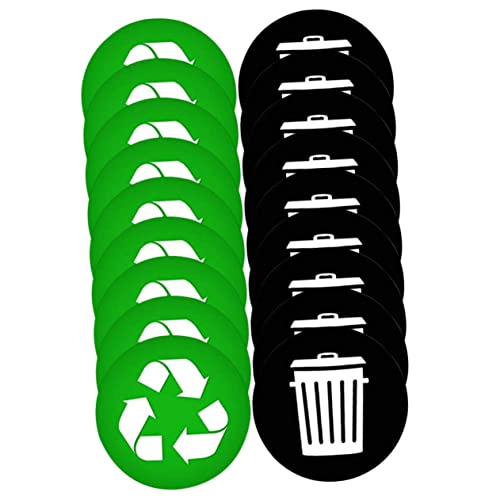 GETAJGHSD 1 Set Selbstklebende Recycling Aufkleber Mülleimer Aufkleber Recycling Und Müll Logo Symbol Koreanische Schüssel Mit Deckel Große Mülltonne Wasserfeste Aufkleber von GETAJGHSD