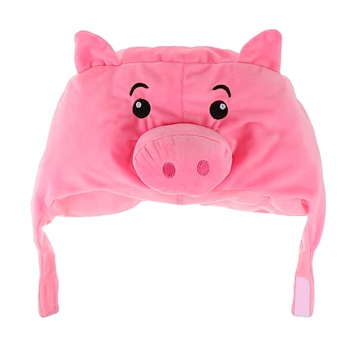 GETAJGHSD 1 Stück Süße Kopfbedeckung Der Plüsch Cartoon Puppenhut Schweinehut Mädchen Fotoschwein Cosplay Kappe Schweinehüte Für Männer Plüschhut Lustige Schweinekappe DIY Selfie von GETAJGHSD