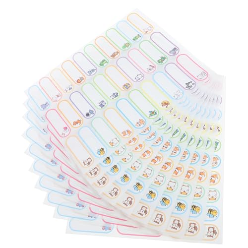 GETAJGHSD 10 Blatt Wasserfeste Namensaufkleber Blanko Etiketten Aufkleber Namensaufkleber Fürs Büro Blanko Namensaufkleber Buchstabenaufkleber Für Scrapbooking Stickeranhänger Schließfach von GETAJGHSD