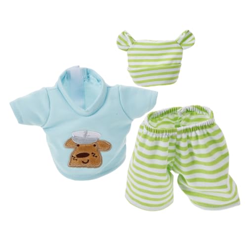 GETAJGHSD 10 Puppenkleidung Aus Vinyl Babypuppenkleid Zum Spielen Puppenkostüm Puppe Verkleiden Zubehör Puppenoverall Kleidung Für Puppen Neugeborenen-Kleid-Outfits Baumwolle Light Green von GETAJGHSD