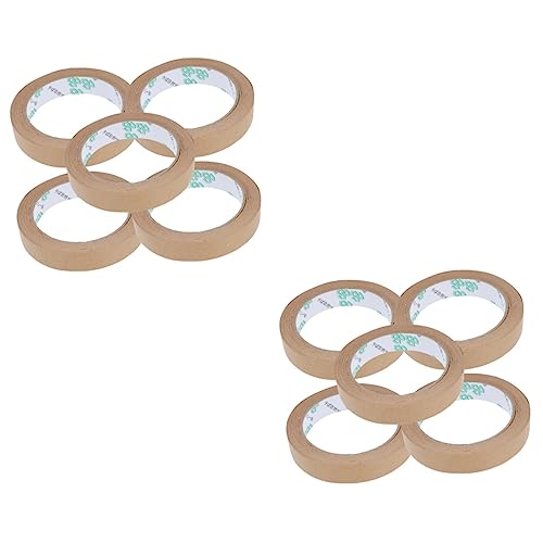 GETAJGHSD 10 Stk Klebeband aus Kraftpapier Kraftdichtband selbstklebendes Papierband Band schwere wasserdichtes Klebeband packing tape paketband Kraftpapierbänder wasserfreie Kraftbänder von GETAJGHSD