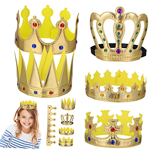 GETAJGHSD 10 Stk Krone Dekorationen für Maskenbälle Prinzessin Dekorationen Strass-Tiara Dekorationen für Pastelle Kinder verkleiden Diademe Kinderkostüme Prinzenkostüm für Jungen Tuch von GETAJGHSD