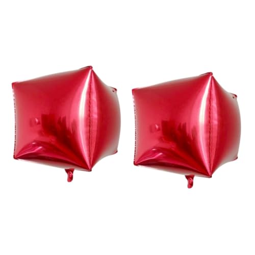 GETAJGHSD 10 Stück 24 Partyzubehör Luftballons zur Babyparty Partyballons schwebender Ballon aus Aluminiumfolie hochzeitsdeko kinderparty mitgebsel quadratischer Ballon 24-Zoll-Ballons rot von GETAJGHSD