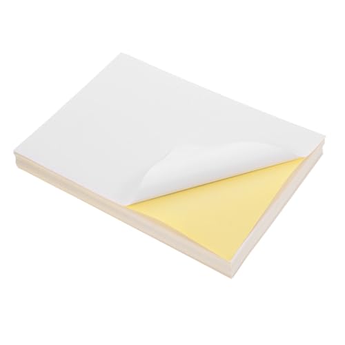 GETAJGHSD 100 Blatt Druckerpapier Vinyl-Etiketten transparente Aufkleber druckpapier etikettenpapier Drucker-Vinyl-Aufkleberpapier Klebeetikett Selbstklebendes beschichtetes Papier von GETAJGHSD