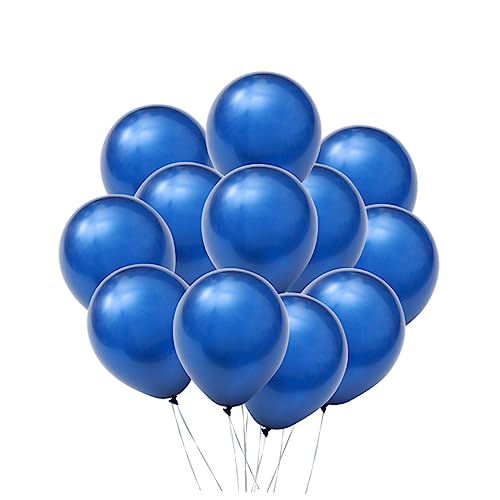 GETAJGHSD 100 Stück 10 Tragbare Luftballons Blaue Deko Luftballons Blaue Party Luftballons Dunkelblaue Luftballons Marineblaue Luftballons Hochzeitsballons Metallische Luftballons von GETAJGHSD