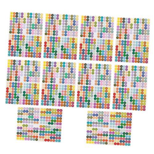 GETAJGHSD 10St Aufkleber mit ätherischen Ölen Klebeetiketten eingemachter Aufkleber klebesticker stickers aufkleber ätherische öle Markierungsaufkleber abgerundete Aufkleber Colorful von GETAJGHSD