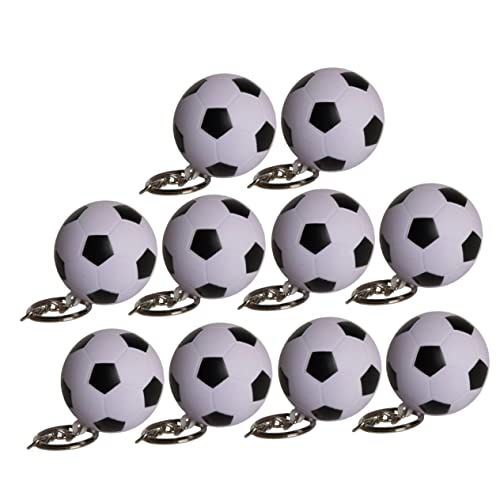 GETAJGHSD 10St Fußball Kugelschreiber Schlüsselbundstift Mini-Schlüsselanhänger Federkette lustige kugelschreiber lustiger stift glatte Schreibstifte Kugelschreiber aus Kunststoff Metall von GETAJGHSD