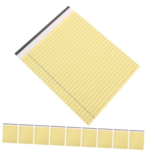 GETAJGHSD 10St Notizblock aus juristischem Papier Papierkopie Staffelei Papier Diagramm Papier Linierte Notizblöcke zum Schreiben notizzettel Tagesplan-Notizblock liniertes Papier Yellow von GETAJGHSD