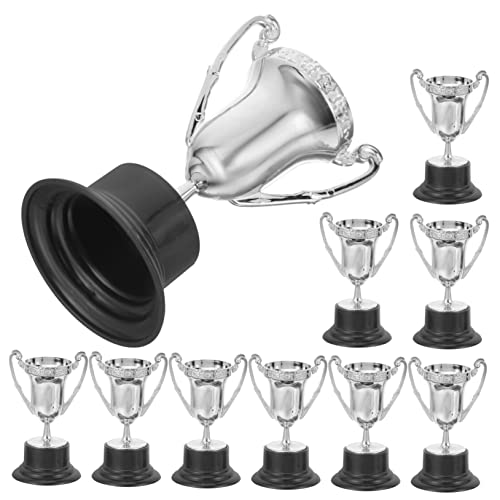 GETAJGHSD 10St Trophäe Mini-Award-Cupsr Miniatur Sportpokal für Kinder klein belohnung kinder plastiktisch kinder kinderspielzeug für die Kinderparty Preisverleihung Silver von GETAJGHSD