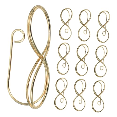 GETAJGHSD 10st Notizordner Büroklammern Kleine Bildhalter Memo-clips Visitenkartenhalter Desktop-note-klemmen Tischkartenhalter Praktische Kleine Clips Memohalter Stahl Golden von GETAJGHSD