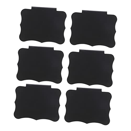 GETAJGHSD 10st Typenschild Hängend Küchenclip-etikett Kreideetiketten Für Behälter Regaletikettenhalter Schwarze Tonnen Bretter Tafelanhänger Für Körbe Schwarze Black Plastik von GETAJGHSD