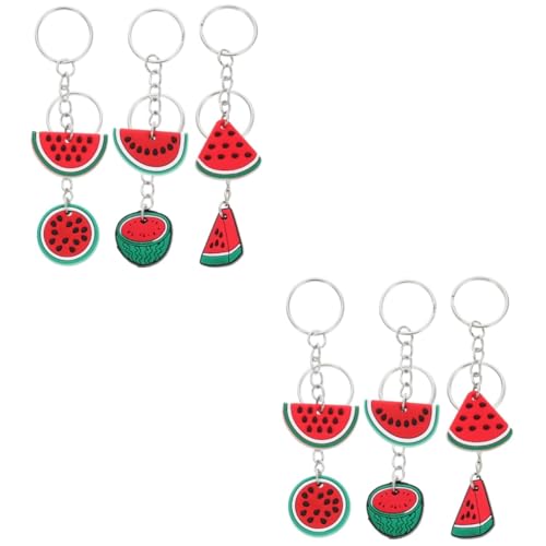 GETAJGHSD 12 Stk Schlüsselanhänger Wassermelonen-handtaschenanhänger Wassermelonen-partygeschenk Autoschlüssel Anhänger Mini-wassermelone Cartoon-charm-anhänger Fruchtanhänger Pvc Rot von GETAJGHSD