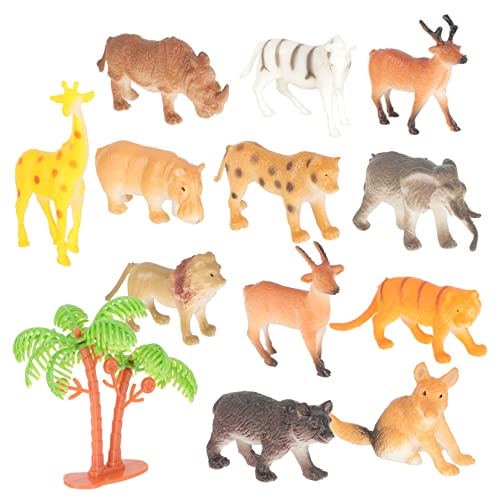 GETAJGHSD 12 Stück Tiermodelle, Waldtiere, Tigerfiguren, Walddekorationen, Waldthema, Babyparty Dekorationen, Kleine Tiere, Waldtiere, Tigerfiguren, Tierspielzeug von GETAJGHSD