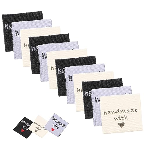 GETAJGHSD 150 Stück handgemachtes Etikett handmade label Handgemachte Kleidungsetiketten handgemachte Tags zum Häkeln Kleideretikett Jeans-Etikett Etikett am Kragen eines Kleidungsstücks von GETAJGHSD