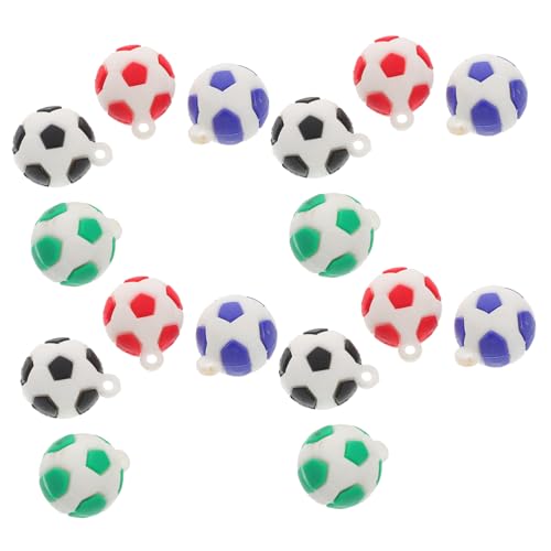 GETAJGHSD 16st Fußball-anhänger Halskettenanhänger Fußballparty Sportballdekoration Mesh-dekoration Kleines Fußball Mesh-seidenband Sportliche Reize Fußball Für Pvc-weichkleber von GETAJGHSD