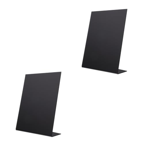 GETAJGHSD 2 Stk Mini Tafel Schild Tafel-Buffet-Schild Mini-Tischtafel löschbares Memoboard Tafel schreiben Tischtafel Staffelei acrylplatte message Memo-Schreibtafel Tafelverzierung Black von GETAJGHSD