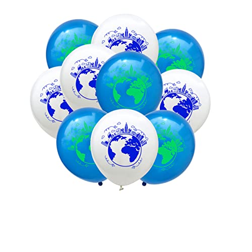 GETAJGHSD 20 Stück 12 Ballondekoration Feier Folienballon Fotokabinen-ballon Erde Ballons Luftballons Für Babypartys Blaue Luftballons Ballons Dekoration Folienballons Weiß von GETAJGHSD