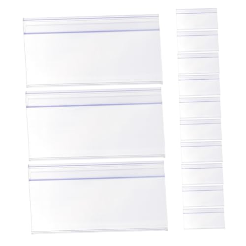 GETAJGHSD 20 Stück Glaskarten Schilderständer Etikettenhalter Supermarkt Etiketten Tag Display Supermarkt Tag Halter Tag Clip Kunststoff Transparent von GETAJGHSD