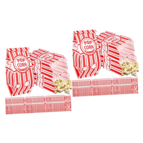 GETAJGHSD 200 Stück Lebensmittel Papiertüten Snackbeutel Snackbeutel Behälter Für Lebensmittel Popcorn Beutel Kekstüten Papier Popcorn Behälter Lose Popcorn Behälter Einzeln von GETAJGHSD