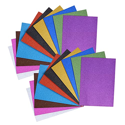 GETAJGHSD 20st Glitzerpapier Dekoratives Papierhandwerk Glitzerkartonpapier DIY Liefert DIY-Papier Handarbeitspapier Bastelpapier Papier Schneiden Selber Machen Geschenkpapier DIY-Material von GETAJGHSD