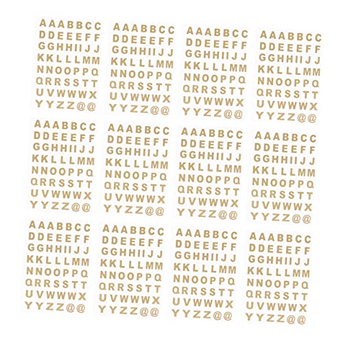 GETAJGHSD 25 Blätter Aufkleber mit englischen Buchstaben Klebebuchstaben Geschenkanhänger Aufkleber Scrapbooking Sticker Scrapbook Stickers transparenter Aufkleber Alphabet-Aufkleber Golden von GETAJGHSD